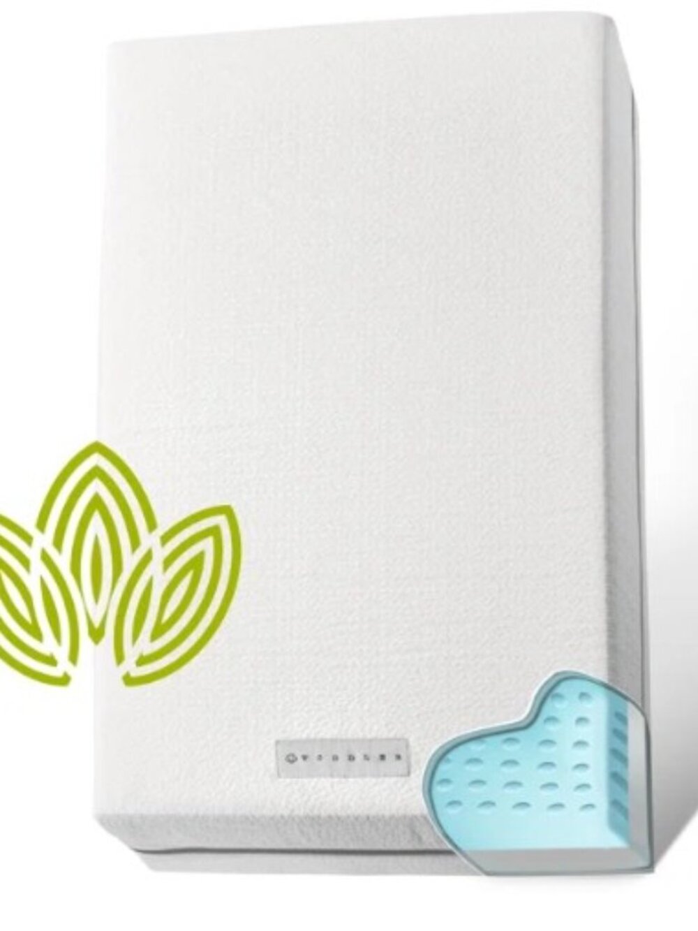 Organic Cotton Dual-Sided Mini Crib Mattress, 38x24x3 Premium Memory Foam